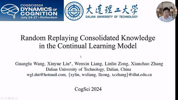 Random Replaying Consolidated Knowledge in the Continual Learning Model