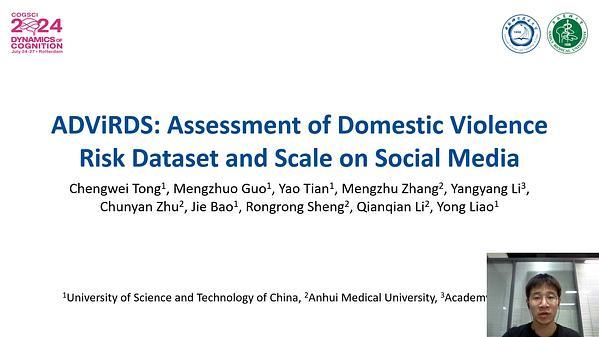 ADViRDS: Assessment of Domestic Violence Risk Dataset and Scale on Social Media
