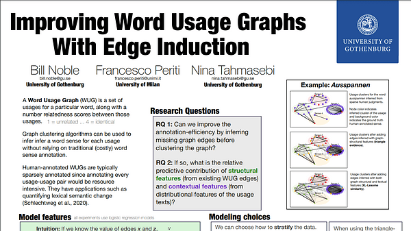 Improving Word Usage Graphs with Edge Induction