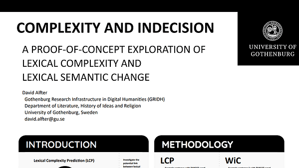 Complexity and Indecision: A Proof-of-Concept Exploration of Lexical Complexity and Lexical Semantic Change