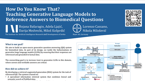 How do you know that? Teaching Generative Language Models to Reference Answers to Biomedical Questions