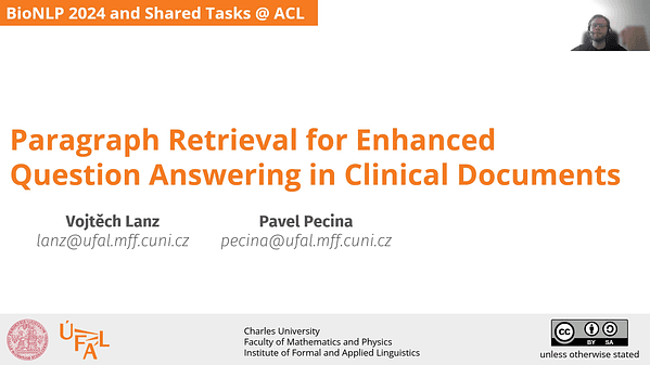Paragraph Retrieval for Enhanced Question Answering in Clinical Documents