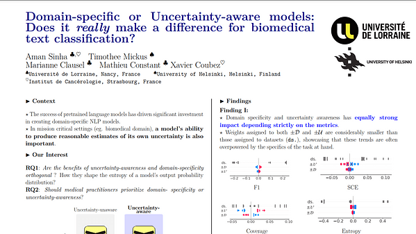 Domain-specific or Uncertainty-aware models: Does it really make a difference for biomedical text classification?