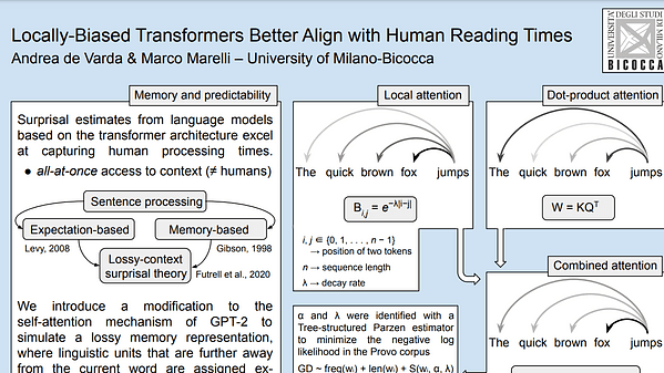 Locally Biased Transformers Better Align with Human Reading Times