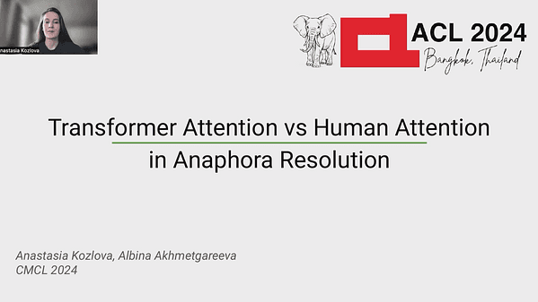 Transformer Attention vs Human Attention in Anaphora Resolution