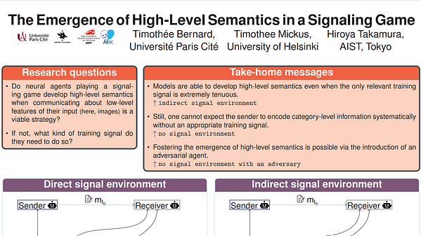 The Emergence of High-Level Semantics in a Signaling Game