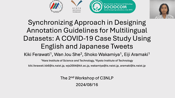 Synchronizing Approach in Designing Annotation Guidelines for Multilingual Datasets: A COVID-19 Case Study Using English and Japanese Tweets