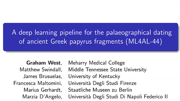 A deep learning pipeline for the palaeographical dating of ancient Greek papyrus fragments