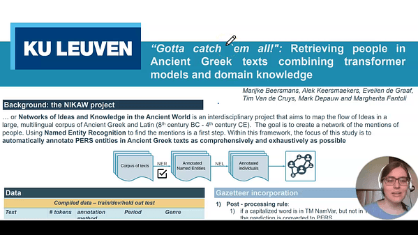 "Gotta catch `em all!": Retrieving people in Ancient Greek texts combining transformer models and domain knowledge