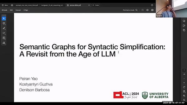 Semantic Graphs for Syntactic Simplification: A Revisit from the Age of LLM