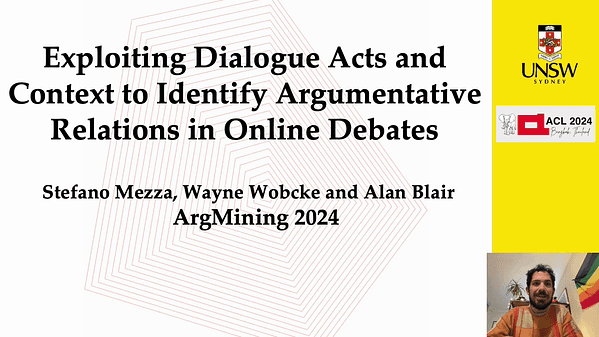 Exploiting Dialogue Acts and Context to Identify Argumentative Relations in Online Debates