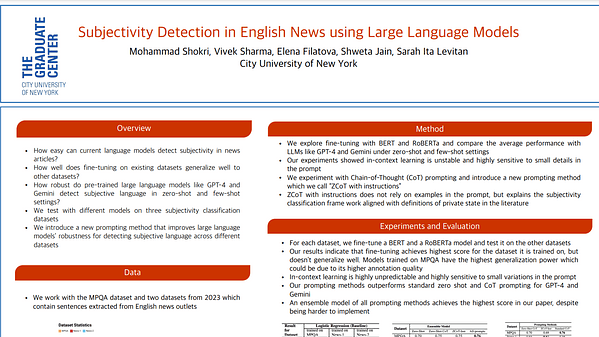 Subjectivity Detection in English News using Large Language Models