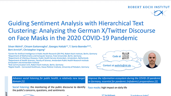 Guiding Sentiment Analysis with Hierarchical Text Clustering: Analyzing the German X/Twitter Discourse on Face Masks in the 2020 COVID-19 Pandemic