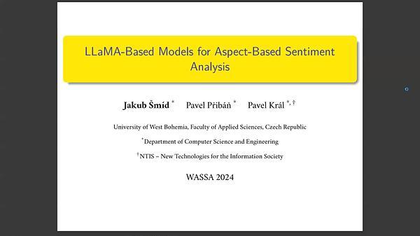 LLaMA-Based Models for Aspect-Based Sentiment Analysis