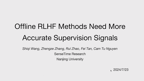 Offline RLHF Methods Need More Accurate Supervision Signals