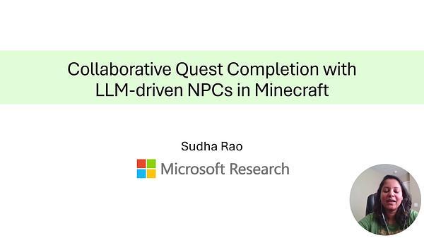 Collaborative Quest Completion with LLM-driven Non-Player Characters in Minecraft