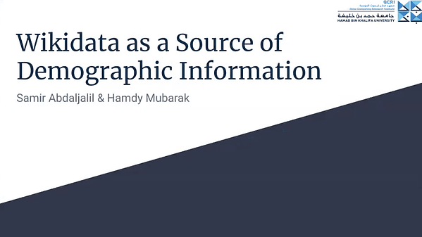 Wikidata as a Source of Demographic Information