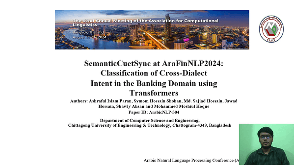 SemanticCuetSync at AraFinNLP2024: Classification of Cross-Dialect Intent in the Banking Domain using Transformers