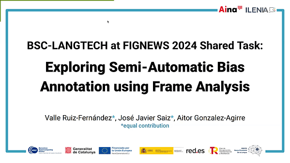 BSC-LANGTECH at FIGNEWS 2024 Shared Task: Exploring Semi-Automatic Bias Annotation using Frame Analysis