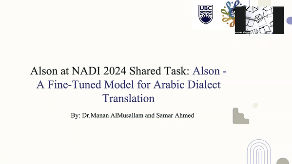 Alson at NADI 2024 shared task: Alson - A fine-tuned model for Arabic Dialect Translation