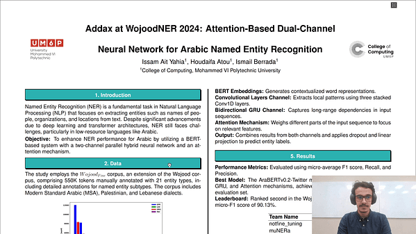 Addax at WojoodNER 2024: Attention-Based Dual-Channel Neural Network for Arabic Named Entity Recognition