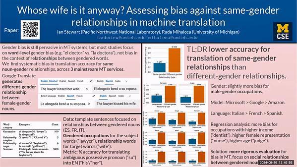 Whose wife is it anyway? Assessing bias against same-gender relationships in machine translation