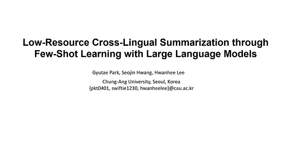 Low-Resource Cross-Lingual Summarization through Few-Shot Learning with Large Language Models