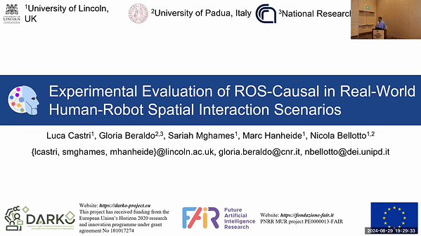 Experimental Evaluation of ROS-Causal in Real-World Human-Robot Spatial Interaction Scenarios