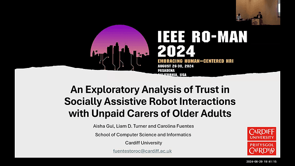 An Exploratory Analysis of Trust in Socially Assistive Robot Interactions with Unpaid Carers of Older Adults