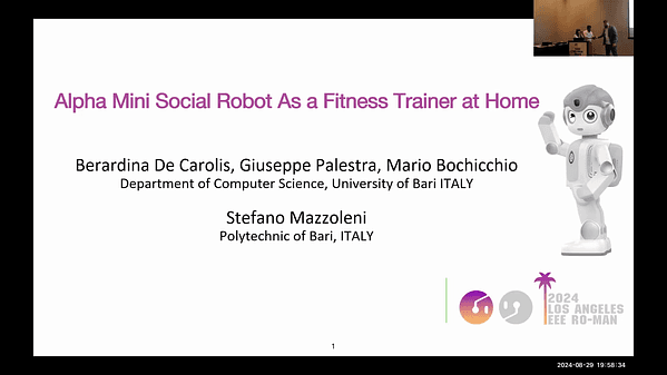 Alpha Mini Social Robot As a Fitness Trainer at Home