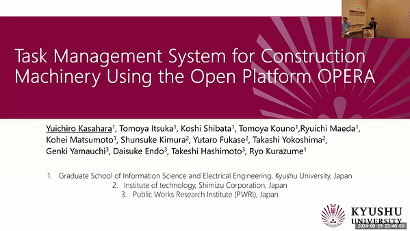 Task Management System for Construction Machinery Using the Open Platform OPERA
