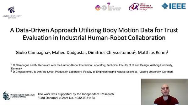 A Data-Driven Approach Utilizing Body Motion Data for Trust Evaluation in Industrial Human-Robot Collaboration