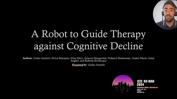 A Robot to Guide Group-Therapy against Cognitive Decline: An Italian Pilot Study