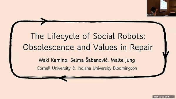 The Lifecycle of Social Robots: Obsolescence and Values in Repair