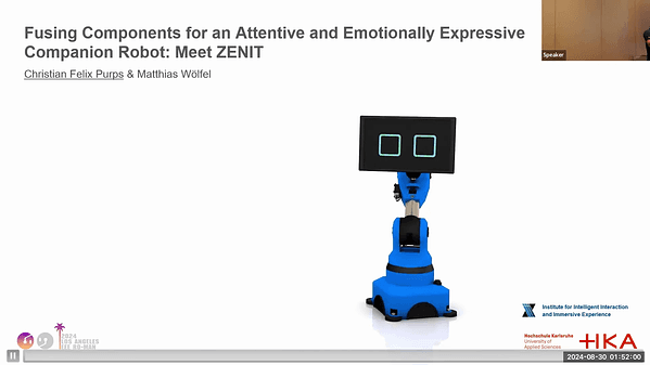 Fusing Components for an Attentive and Emotionally Expressive Companion Robot: Meet ZENIT