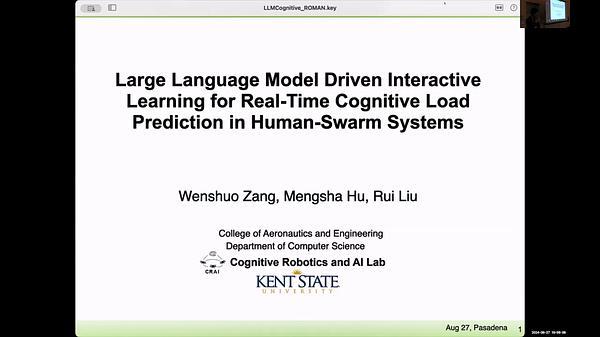 Large Language Model Driven Interactive Learning for Real-Time Cognitive Load Prediction in Human-Swarm Systems