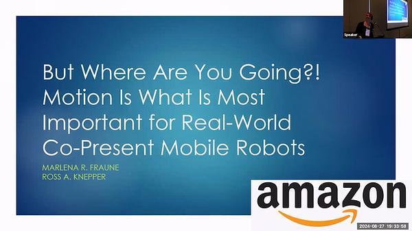But Where Are You Going?! Motion Is What Is Most Important for Real-World Co-Present Mobile Robots
