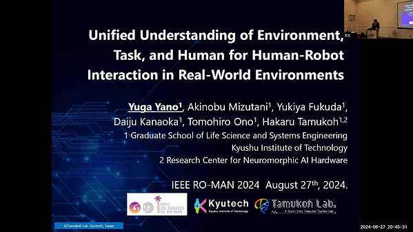 Unified Understanding of Environment, Task, and Human for Human-Robot Interaction in Real-World Environments