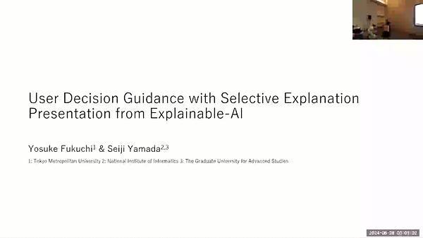 User Decision Guidance with Selective Explanation Presentation from Explainable-AI