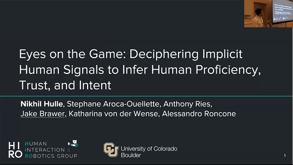 Eyes on the Game: Deciphering Implicit Human Signals to Infer Human Proficiency, Trust, and Intent