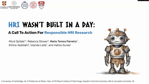 HRI Wasn't Built in a Day: A Call to Action for Responsible HRI Research