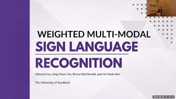 Weighted Multi-Modal Sign Language Recognition