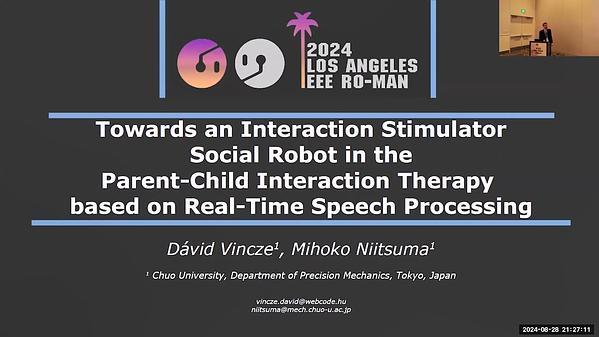 Towards an Interaction Stimulator Social Robot in the Parent-Child Interaction Therapy Based on Real-Time Speech Processing
