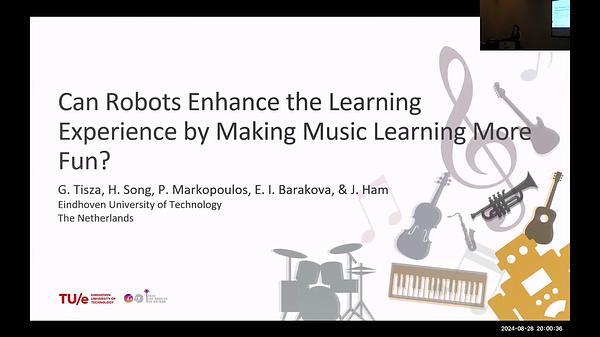Can Robots Enhance the Learning Experience by Making Music More Fun?