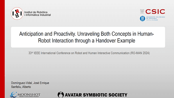 Anticipation and Proactivity. Unraveling Both Concepts in Human-Robot Interaction through a Handover Example