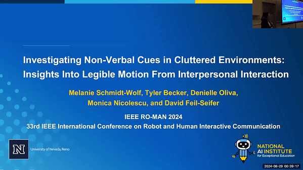 Investigating Non-Verbal Cues in Cluttered Environments: Insights Into Legible Motion From Interpersonal Interaction