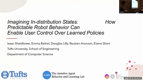 Imagining In-Distribution States: How Predictable Robot Behavior Can Enable User Control Over Learned Policies