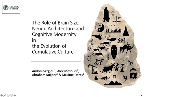 RECORDING - The Role of brain size, neural architecture and recursive imagination in the evolution of cumulative culture