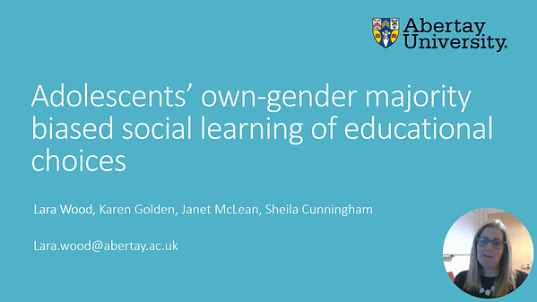 Adolescents’ own-gender majority biased social learning and educational choices