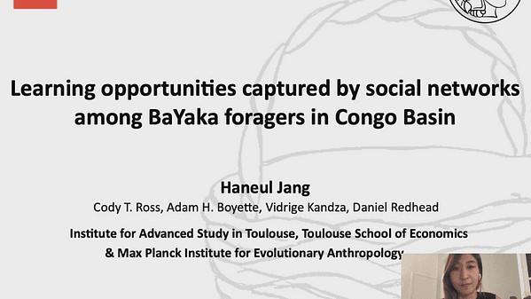 RECORDING - Social learning opportunities during women’s subsistence trips among BaYaka foragers